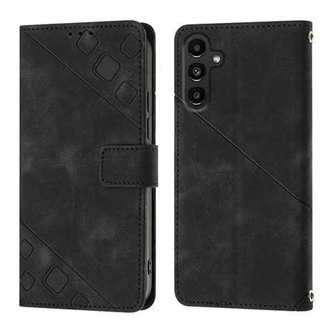 Funda de Cuero Cartera con Soporte Carcasa YB1 para Samsung Galaxy A14 4G Negro