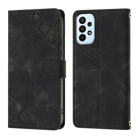 Funda de Cuero Cartera con Soporte Carcasa YB1 para Samsung Galaxy A23 5G Negro