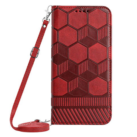 Funda de Cuero Cartera con Soporte Carcasa YB1 para Samsung Galaxy A34 5G Rojo