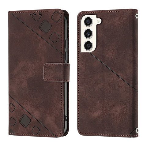 Funda de Cuero Cartera con Soporte Carcasa YB1 para Samsung Galaxy S24 Plus 5G Marron