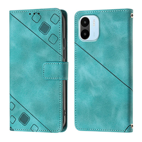 Funda de Cuero Cartera con Soporte Carcasa YB1 para Xiaomi Poco C50 Verde