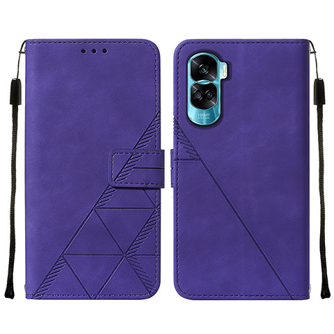 Funda de Cuero Cartera con Soporte Carcasa YB2 para Huawei Honor 90 Lite 5G Morado