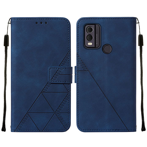 Funda de Cuero Cartera con Soporte Carcasa YB2 para Nokia C22 Azul