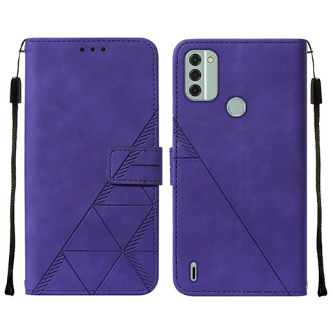 Funda de Cuero Cartera con Soporte Carcasa YB2 para Nokia C31 Morado