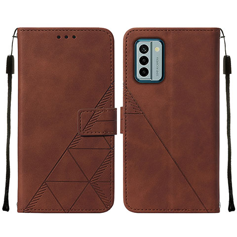 Funda de Cuero Cartera con Soporte Carcasa YB2 para Nokia G22 Marron