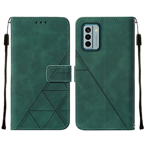 Funda de Cuero Cartera con Soporte Carcasa YB2 para Nokia G22 Verde