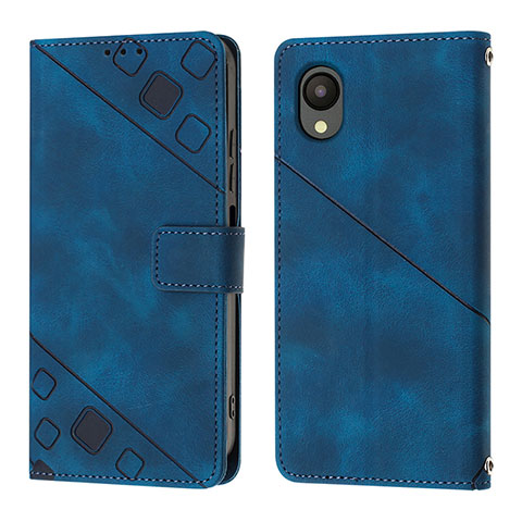 Funda de Cuero Cartera con Soporte Carcasa YB2 para Samsung Galaxy A23 5G SC-56C Azul