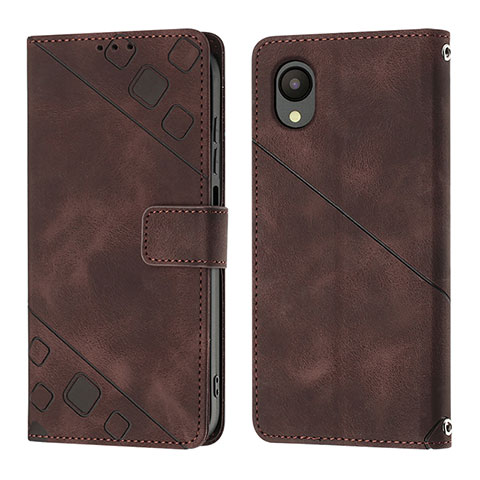 Funda de Cuero Cartera con Soporte Carcasa YB2 para Samsung Galaxy A23 5G SC-56C Marron