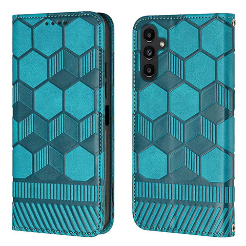 Funda de Cuero Cartera con Soporte Carcasa YB2 para Samsung Galaxy A34 5G Cian