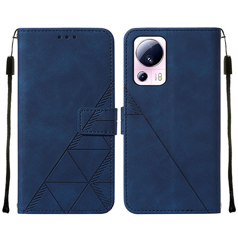 Funda de Cuero Cartera con Soporte Carcasa YB2 para Xiaomi Civi 2 5G Azul