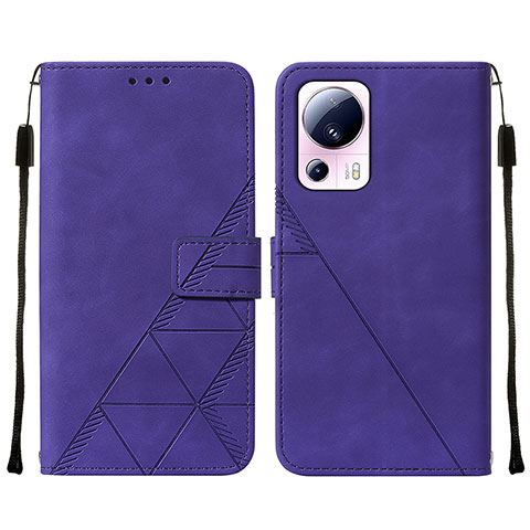 Funda de Cuero Cartera con Soporte Carcasa YB2 para Xiaomi Mi 12 Lite NE 5G Morado