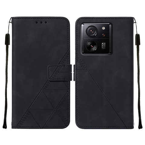 Funda de Cuero Cartera con Soporte Carcasa YB2 para Xiaomi Mi 13T 5G Negro