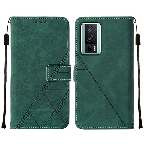 Funda de Cuero Cartera con Soporte Carcasa YB2 para Xiaomi Redmi K60 5G Verde