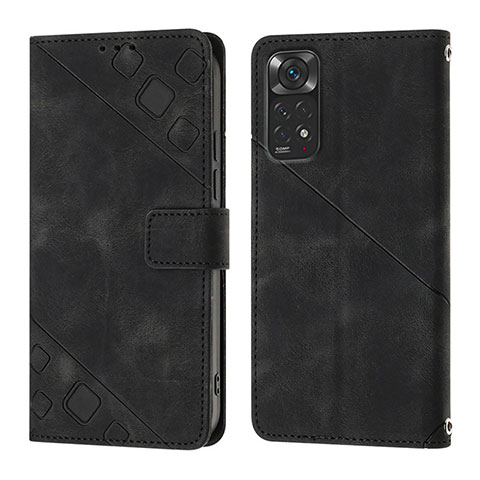 Funda de Cuero Cartera con Soporte Carcasa YB2 para Xiaomi Redmi Note 11S 4G Negro