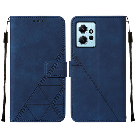 Funda de Cuero Cartera con Soporte Carcasa YB2 para Xiaomi Redmi Note 12 4G Azul