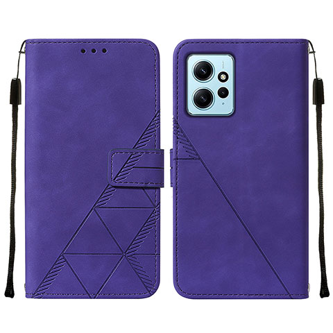 Funda de Cuero Cartera con Soporte Carcasa YB2 para Xiaomi Redmi Note 12 4G Morado