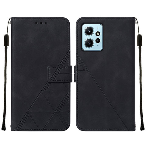 Funda de Cuero Cartera con Soporte Carcasa YB2 para Xiaomi Redmi Note 12 4G Negro