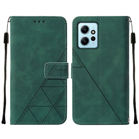 Funda de Cuero Cartera con Soporte Carcasa YB2 para Xiaomi Redmi Note 12 4G Verde