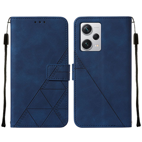 Funda de Cuero Cartera con Soporte Carcasa YB2 para Xiaomi Redmi Note 12 Pro+ Plus 5G Azul