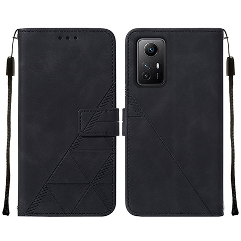 Funda de Cuero Cartera con Soporte Carcasa YB2 para Xiaomi Redmi Note 12S Negro