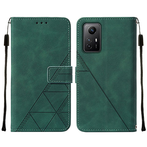 Funda de Cuero Cartera con Soporte Carcasa YB2 para Xiaomi Redmi Note 12S Verde