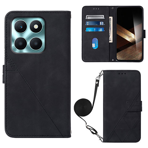 Funda de Cuero Cartera con Soporte Carcasa YB3 para Huawei Honor X8b Negro