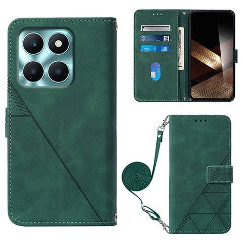 Funda de Cuero Cartera con Soporte Carcasa YB3 para Huawei Honor X8b Verde