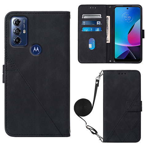 Funda de Cuero Cartera con Soporte Carcasa YB3 para Motorola Moto G Play (2023) Negro