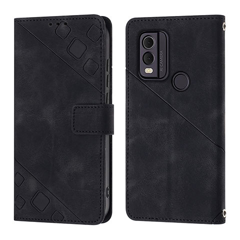 Funda de Cuero Cartera con Soporte Carcasa YB3 para Nokia C22 Negro