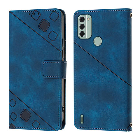 Funda de Cuero Cartera con Soporte Carcasa YB3 para Nokia C31 Azul