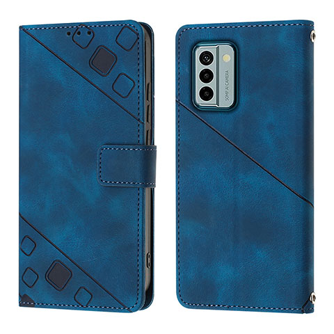 Funda de Cuero Cartera con Soporte Carcasa YB3 para Nokia G22 Azul