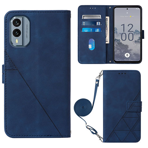 Funda de Cuero Cartera con Soporte Carcasa YB3 para Nokia X30 5G Azul