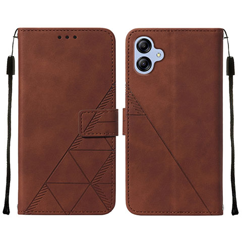 Funda de Cuero Cartera con Soporte Carcasa YB3 para Samsung Galaxy F04 Marron