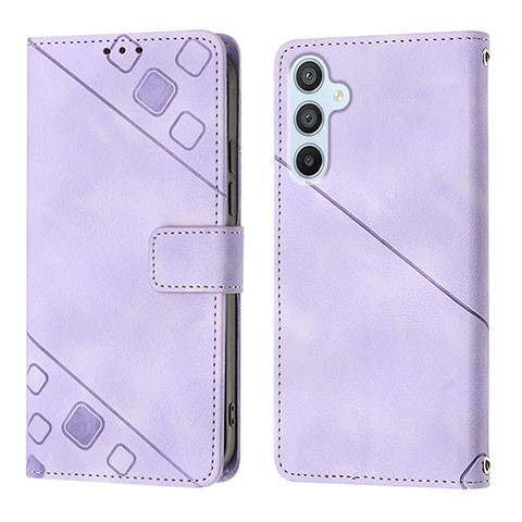 Funda de Cuero Cartera con Soporte Carcasa YB3 para Samsung Galaxy Quantum4 5G Morado