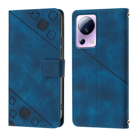 Funda de Cuero Cartera con Soporte Carcasa YB3 para Xiaomi Mi 12 Lite NE 5G Azul