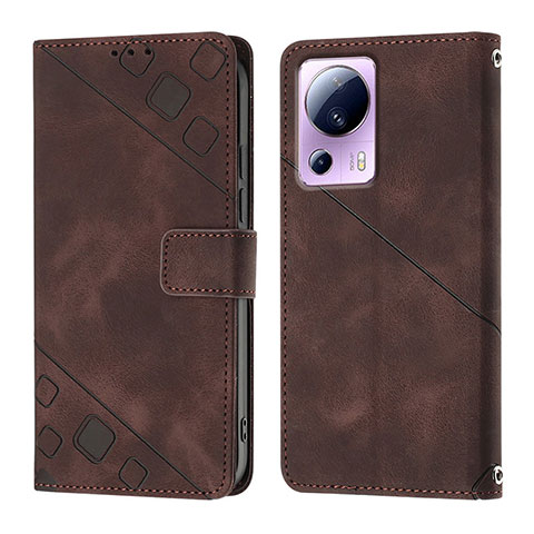 Funda de Cuero Cartera con Soporte Carcasa YB3 para Xiaomi Mi 12 Lite NE 5G Marron