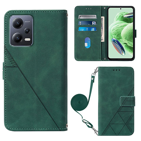 Funda de Cuero Cartera con Soporte Carcasa YB3 para Xiaomi Poco X5 5G Verde