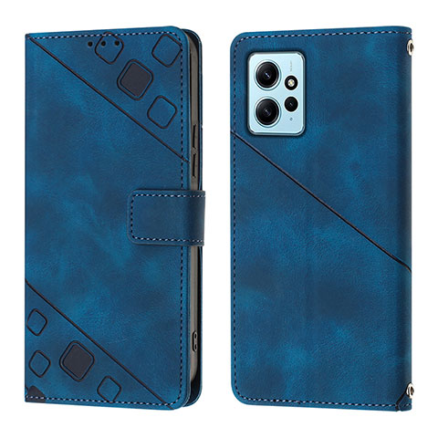 Funda de Cuero Cartera con Soporte Carcasa YB3 para Xiaomi Redmi Note 12 4G Azul