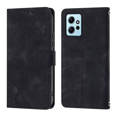 Funda de Cuero Cartera con Soporte Carcasa YB3 para Xiaomi Redmi Note 12 4G Negro