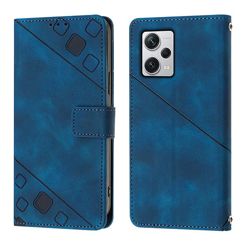 Funda de Cuero Cartera con Soporte Carcasa YB3 para Xiaomi Redmi Note 12 Explorer Azul