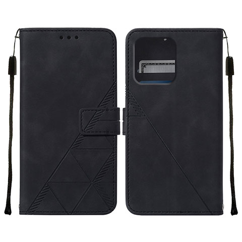 Funda de Cuero Cartera con Soporte Carcasa YB4 para Motorola Moto Edge Plus (2023) 5G Negro