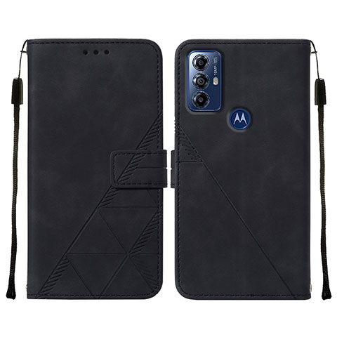 Funda de Cuero Cartera con Soporte Carcasa YB4 para Motorola Moto G Power (2022) Negro