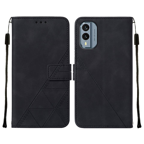 Funda de Cuero Cartera con Soporte Carcasa YB4 para Nokia X30 5G Negro