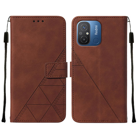 Funda de Cuero Cartera con Soporte Carcasa YB4 para Xiaomi Redmi 11A 4G Marron