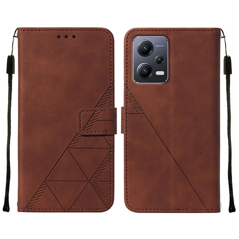 Funda de Cuero Cartera con Soporte Carcasa YB4 para Xiaomi Redmi Note 12 5G Marron