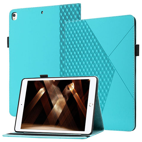 Funda de Cuero Cartera con Soporte Carcasa YX1 para Apple iPad 10.2 (2019) Azul Claro