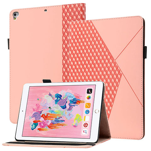 Funda de Cuero Cartera con Soporte Carcasa YX1 para Apple iPad Air 2 Oro Rosa