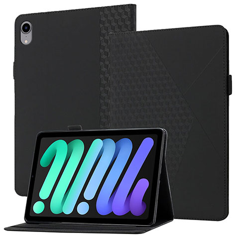 Funda de Cuero Cartera con Soporte Carcasa YX1 para Apple iPad Mini 6 Negro