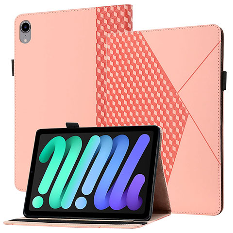 Funda de Cuero Cartera con Soporte Carcasa YX1 para Apple iPad Mini 6 Oro Rosa