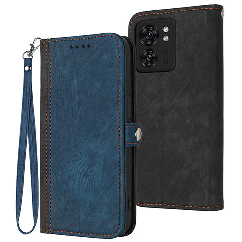 Funda de Cuero Cartera con Soporte Carcasa YX1 para Motorola Moto Edge (2023) 5G Azul